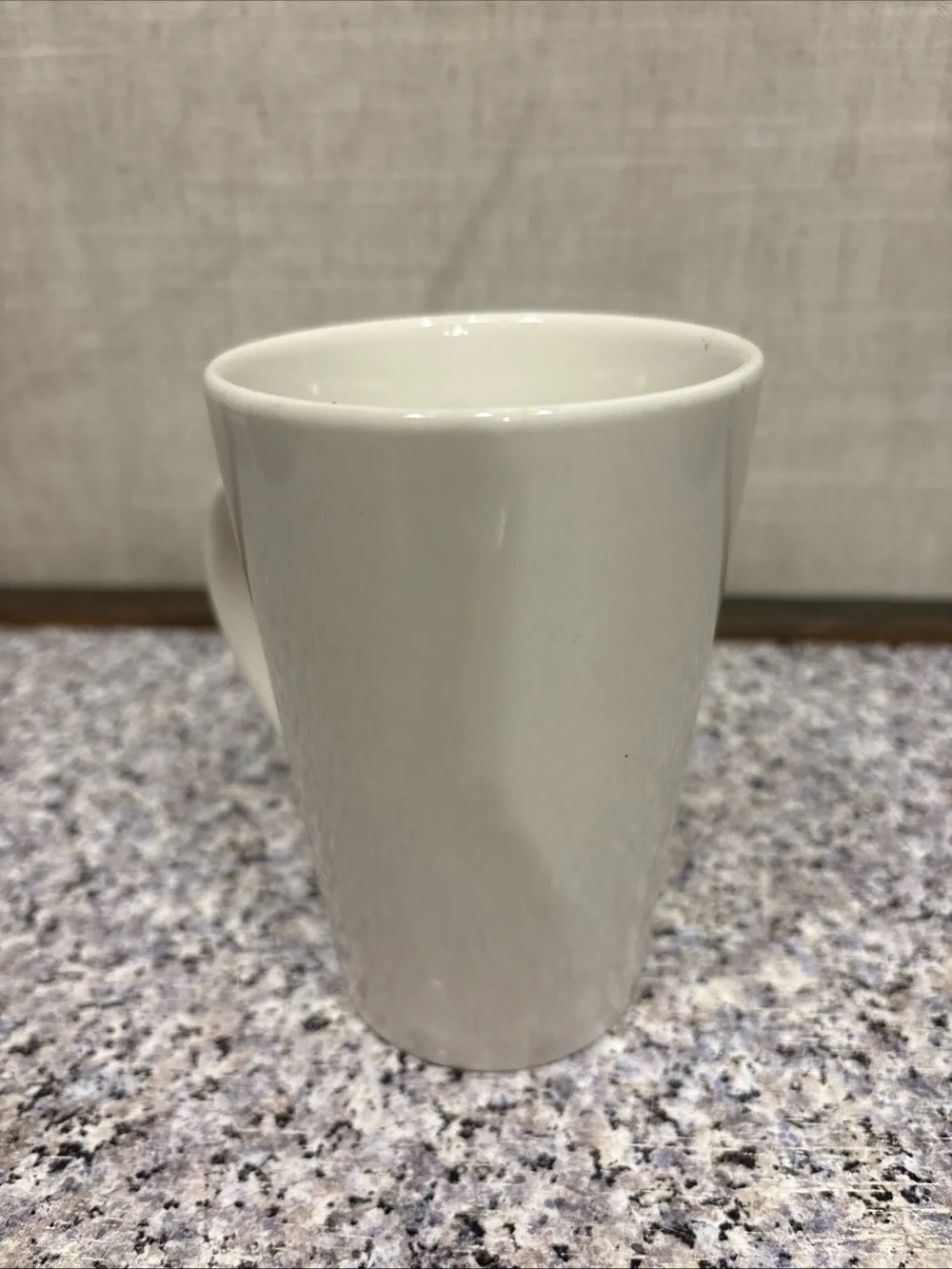 Starbucks White Tall Ceramic Coffee Mug - Classic Green Mermaid Logo - 12oz